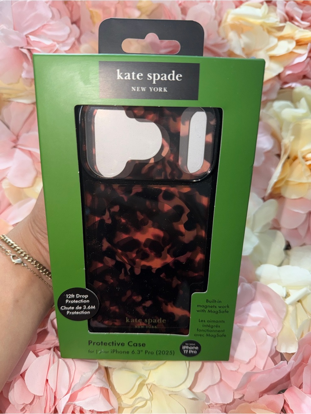 kate spade Tortoiseshell Brown Gloss iPhone Case 17 pro